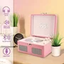 Liscianigiochi - Lecteur CD portable vintage Barbie - Enceinte Bluetooth avec haut-parleurs stéréo - Ports USB, AUX, TF - Rose - Pour enfants dès 12 ans