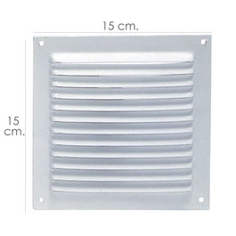WOLFPACK LINEA PROFESIONAL Grille d'aération à visser 15x15 cm, blanc laqué