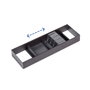 Emuca Orderbox Porte-couteau pour tiroir, 150x470mm, Acier et Bois, Gris antracite