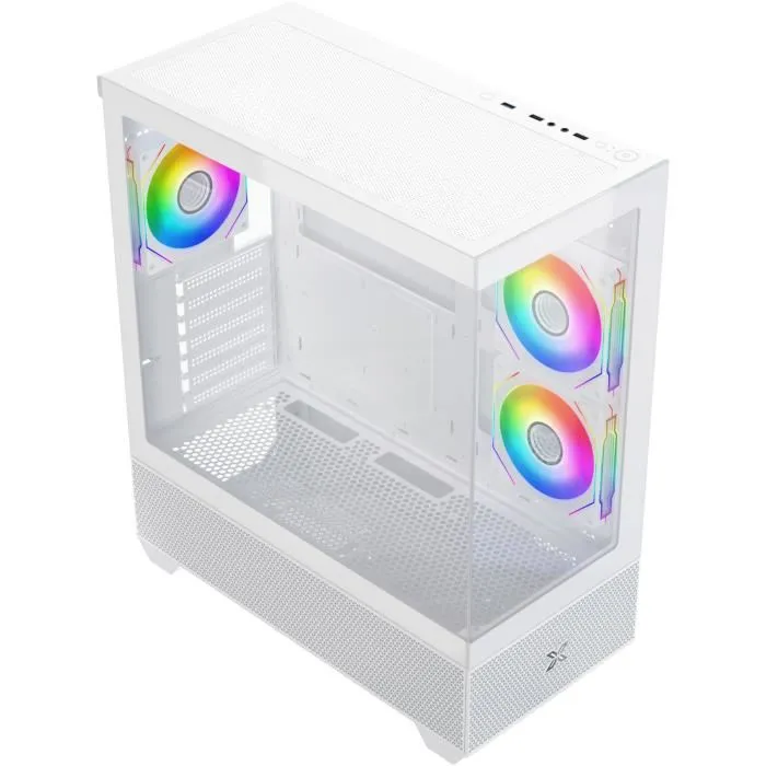 Xigmatek Alphard Arctic - Boitier PC moyen tour E-ATX blanc sans alimentation - 6 ventilateurs 120 mm A-RGB - Ports USB 3.0 - Panneaux verre trempé Xigmatek Alphard Arctic - Boitier PC moyen tour E-ATX blanc sans alimentation - 6 ventilateurs 120 mm A-RGB - Ports USB 3.0 - Panneaux verre trempé