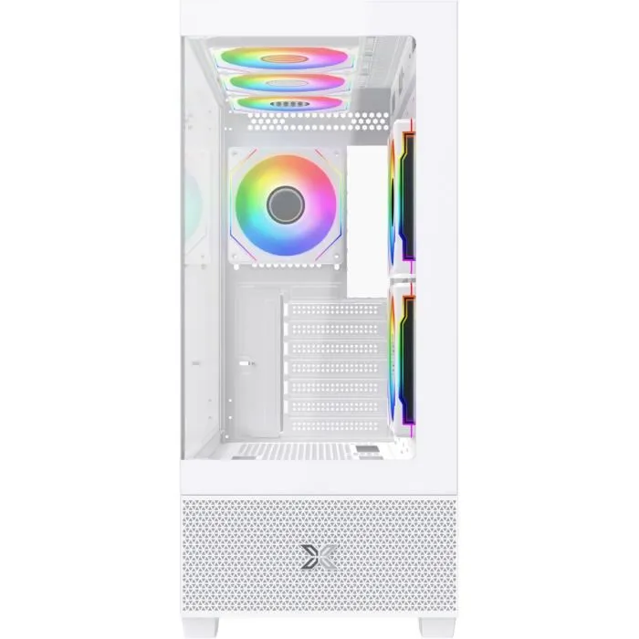 Xigmatek Alphard Arctic - Boitier PC moyen tour E-ATX blanc sans alimentation - 6 ventilateurs 120 mm A-RGB - Ports USB 3.0 - Panneaux verre trempé Xigmatek Alphard Arctic - Boitier PC moyen tour E-ATX blanc sans alimentation - 6 ventilateurs 120 mm A-RGB - Ports USB 3.0 - Panneaux verre trempé
