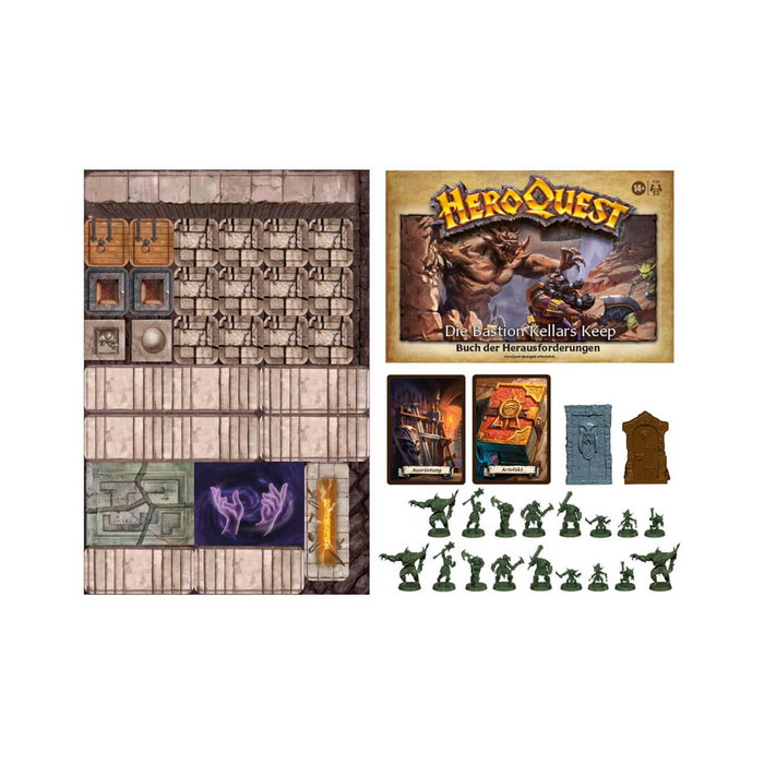 Hasbro Games Heroquest Extension The Bastion Kellars Keep Jeu de Plateau Extension avec 17 Miniatures - Version Allemande - F4543