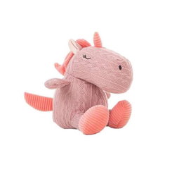 Creaciones Llopis - Peluche de collection dinosaure, hippopotame, licorne - 30 cm - Lot de 3 animaux de la jungle