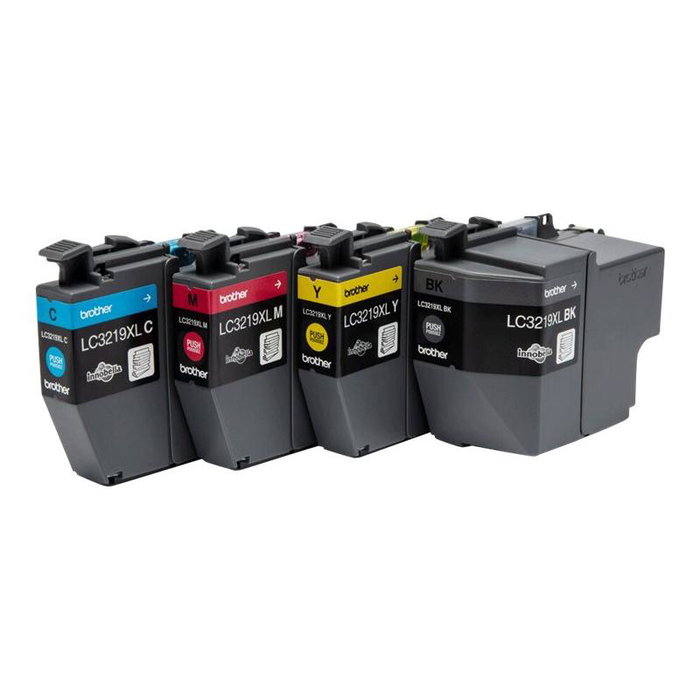 Brother Cartouche d'encre LC3219XLVAL Multicolore Multipack pour imprimante - Cartouches LC 3219 Cyan, Magenta, Jaune, Noir