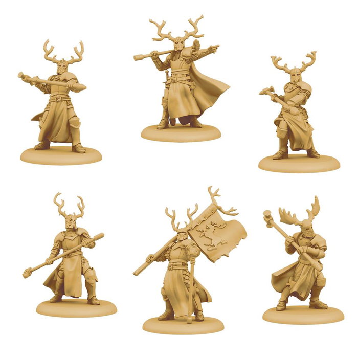 CMON - CHYF Caballeros del Venado - Jeu de Miniatures Chanson de Glace et Feu - Stratégie 60 min - 13 Figurines - PEGI 14 - Langue Espagnol - Édition CMON