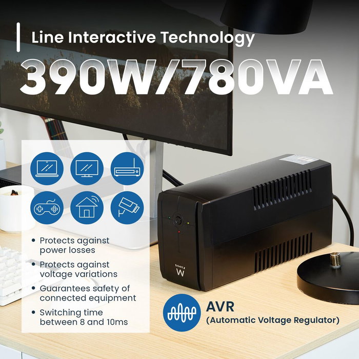 Ewent EW3995 780VA/390W avec AVR Ewent EW3995 780VA/390W avec AVR