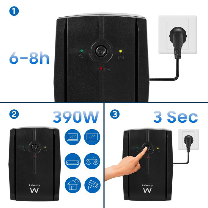 Ewent EW3995 780VA/390W avec AVR Ewent EW3995 780VA/390W avec AVR