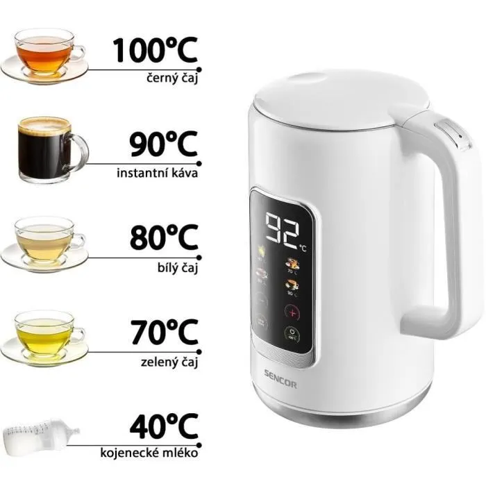 Sencor SWK 0950WH Bouilloire électrique Blanche Sencor SWK 0950WH Bouilloire électrique Blanche