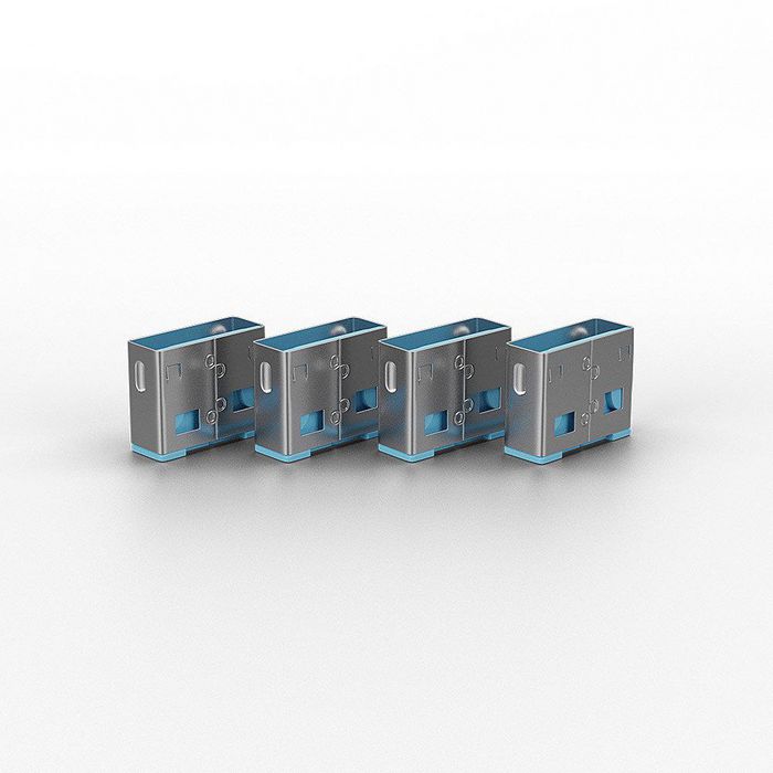 Lindy USB Port Blocker - Bloqueur de port USB Type A sans clé - Lot de 10 - Code couleur : Bleu