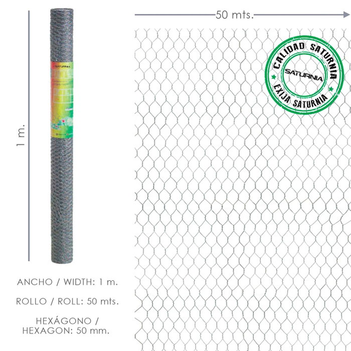 SATURNIA Grillage triple torsion 100 cm x 50 m SATURNIA Grillage triple torsion 100 cm x 50 m