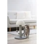 Kerbl Poteau griffoir pour chat FUNGHI en sisal avec balle, base ø 30 cm, gris et blanc