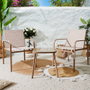 Home Deco Factory Salon de jardin Mexique Beige pour deux personnes