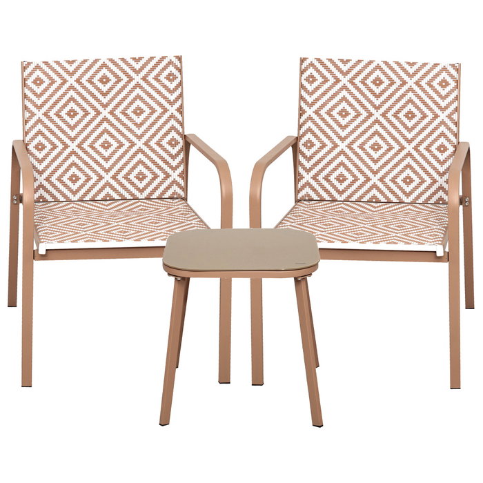 Home Deco Factory Salon de jardin Mexique Beige pour deux personnes Home Deco Factory Salon de jardin Mexique Beige pour deux personnes