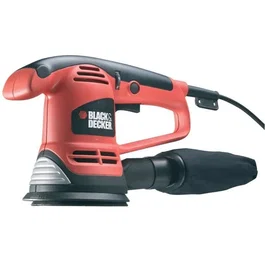 Black + Decker KA191EK-QS Ponceuse excentrique filaire 480W, 125mm, 3 abrasifs et malette incluse, 4000-11000 orbites/min