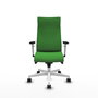Piqueras Y Crespo Fauteuil Albacete, Tissu Vert, Mécanisme Synchrone, Base Blanche