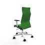 Piqueras Y Crespo Fauteuil Albacete, Tissu Vert, Mécanisme Synchrone, Base Blanche