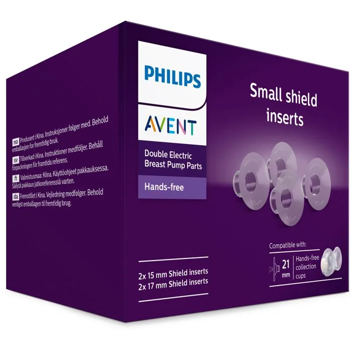 Avent Philips Inserts pour tire-lait - 15 mm et 17 mm - Transparents