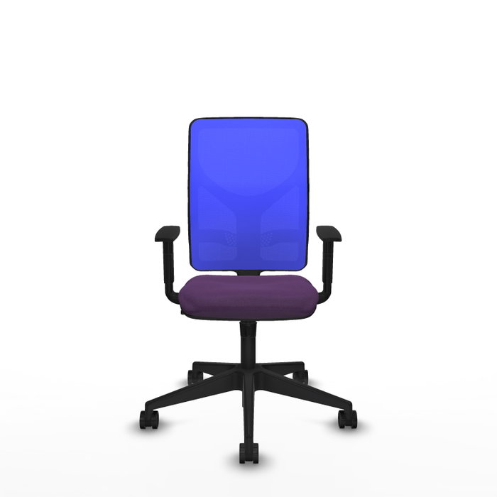 PIQUERAS Y CRESPO Chaise Motilla Synchro 3 positions, Pourpre/Bleu, Base pyramidale noire, Accoudoir 1D, sans appui-tête, Roulettes 65mm nylon PIQUERAS Y CRESPO Chaise Motilla Synchro 3 positions, Pourpre/Bleu, Base pyramidale noire, Accoudoir 1D, sans appui-tête, Roulettes 65mm nylon
