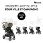 Hauck Poussette tout terrain RAPID 4D avec pliage a une main et 4 grandes roues motif Jungle - Jusqu'à 4 ans, suspension, dossier inclinable