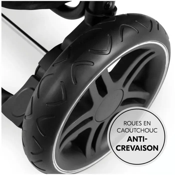 Hauck Poussette tout terrain RAPID 4D avec pliage a une main et 4 grandes roues motif Jungle - Jusqu'à 4 ans, suspension, dossier inclinable