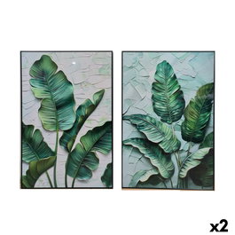 Cadre Home ESPRIT Aluminium Bois MDF 80 x 3,5 x 120 cm (2 Unités)