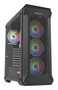 Genesis Irid 505 Boîtier PC Gaming Midi Tower Noir Verre Trempé 4 Ventilateurs ARGB 120mm