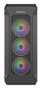 Genesis Irid 505 Boîtier PC Gaming Midi Tower Noir Verre Trempé 4 Ventilateurs ARGB 120mm