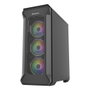 Genesis Irid 505 Boîtier PC Gaming Midi Tower Noir Verre Trempé 4 Ventilateurs ARGB 120mm