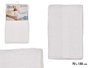 Berilo Serviette de toilette unie 70x130 cm Blanc coton polyester (Set de 12)