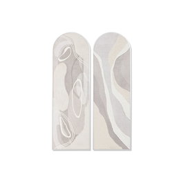 Toile Home ESPRIT Blanc Beige Abstrait Urbaine 52 X 4 X 167 CM 53 X 4 X 168 CM (2 Unités)