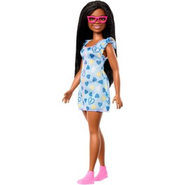 Barbie Fashionista - Poupée avec syndrome de Down, visage brun, vêtements conscients, référence HYK14 - Mattel