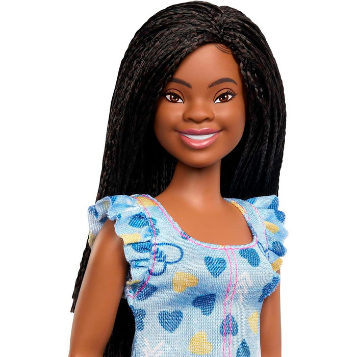 Barbie Fashionista - Poupée avec syndrome de Down, visage brun, vêtements conscients, référence HYK14 - Mattel Barbie Fashionista - Poupée avec syndrome de Down, visage brun, vêtements conscients, référence HYK14 - Mattel