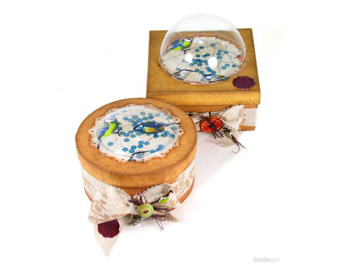Innspiro Set de 3 boîtes rondes en papier maché (18, 21 et 24 cm) Innspiro Set de 3 boîtes rondes en papier maché (18, 21 et 24 cm)