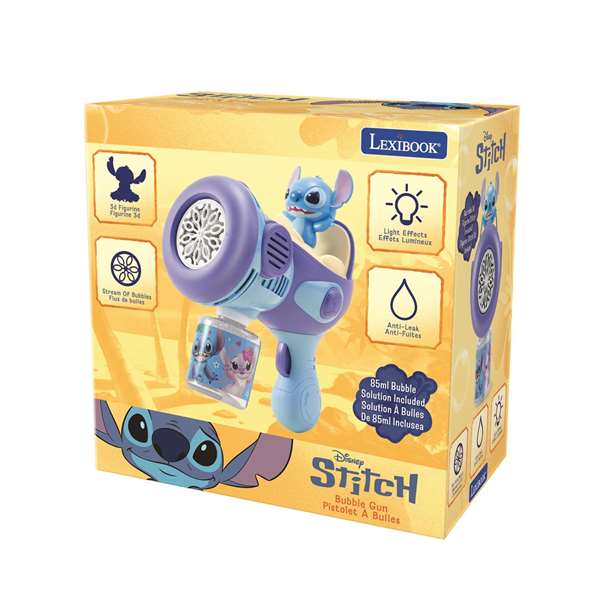 Lexibook Pistolet à bulles Stitch (5000 bulles par minute)