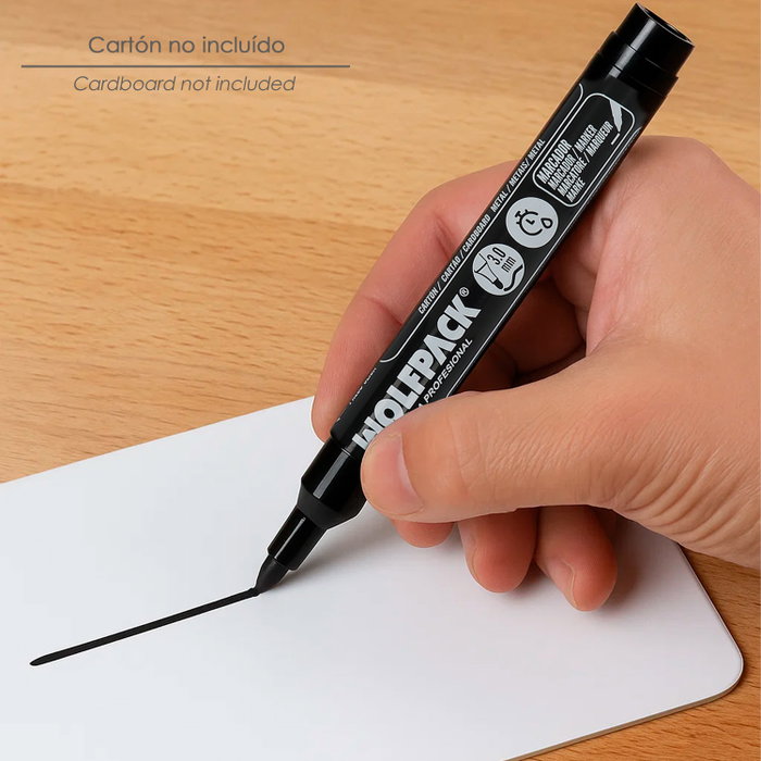 WOLFPACK LINEA PROFESIONAL Marqueur Permanent Professionnel Noir