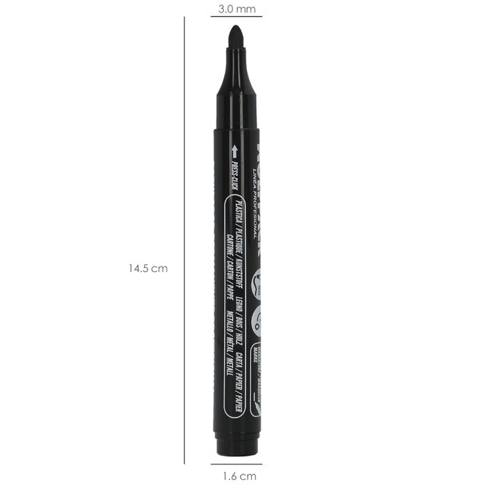 WOLFPACK LINEA PROFESIONAL Marqueur Permanent Professionnel Noir