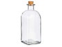 Vivalto Frasca en verre 1000 ml avec bouchon liège transparent 9 x 22,5 x 9 cm (Set de 18)