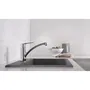 GROHE Robinet de cuisine QUICKFIX Start 30530002, rotation 140°, bec pivotant, chromé, avec flexibles 3/8" et accessoires d'installation