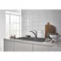 GROHE Robinet de cuisine QUICKFIX Start 30530002, rotation 140°, bec pivotant, chromé, avec flexibles 3/8" et accessoires d'installation