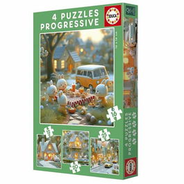 Puzzle Educa Lapin 12 Pièces 16 Pièces 20 Pièces 25 Pièces (4 Unités)