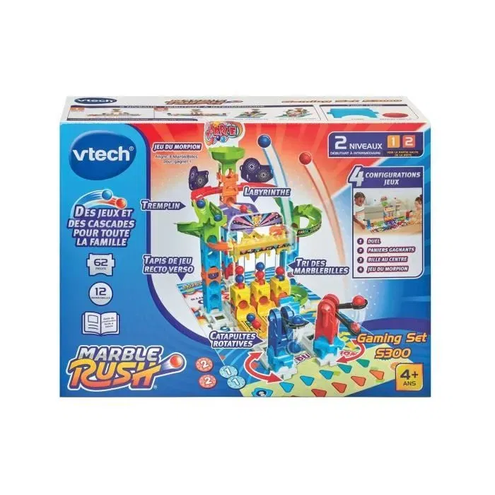 Vtech Marble Rush Gaming Set S300 - Circuit de jeu interactif de construction avec billes - 62 pièces - Pour enfants à partir de 4 ans - Version française