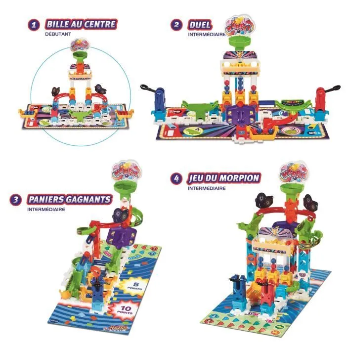 Vtech Marble Rush Gaming Set S300 - Circuit de jeu interactif de construction avec billes - 62 pièces - Pour enfants à partir de 4 ans - Version française