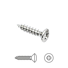 UCAFIX Vis à filetage pour bois tête goutte d'huile Nickel 3,5x17mm (Pack de 1000) sleeves