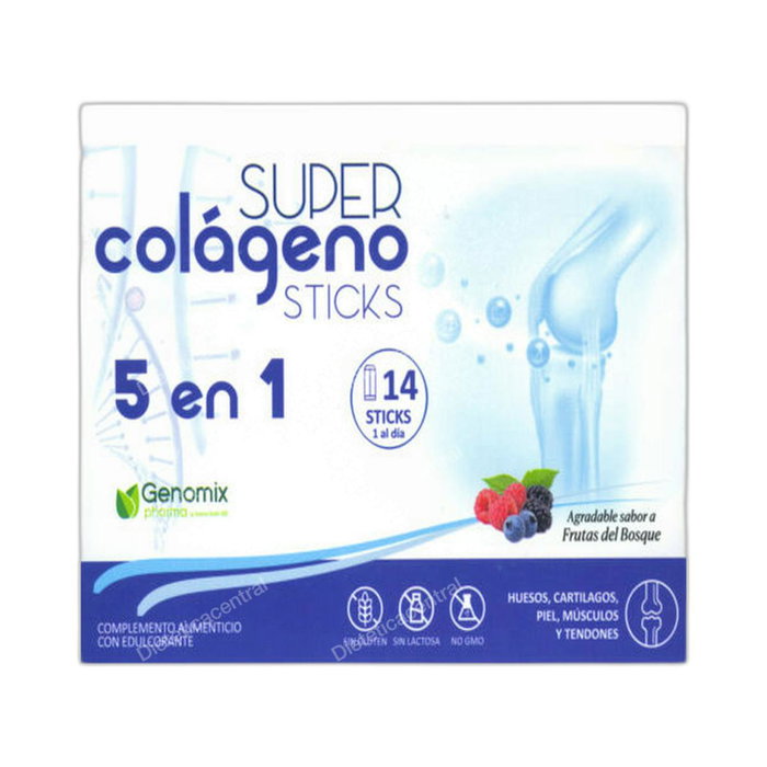 GENOMIX PHARMA Super Collagène 5 en 1 20 Sticks – Articulations, Peau, Os GENOMIX PHARMA Super Collagène 5 en 1 20 Sticks – Articulations, Peau, Os