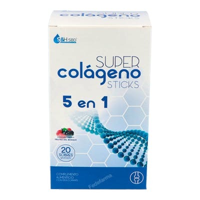 GENOMIX PHARMA SUPER COLAGENO 5 en 1, 20 sticks GENOMIX PHARMA SUPER COLAGENO 5 en 1, 20 sticks