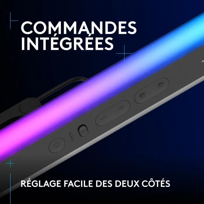Logitech G Litra Beam LX - Éclairage pour streaming et gaming - Double projecteur LED RVB avec 16 millions de couleurs, technologie TrueSoft et contrôle Bluetooth - Noir