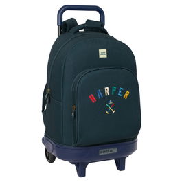 Cartable à roulettes Harper & Neyer Blue marine 33 x 45 x 22 cm