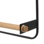 Porte-rouleaux de Cuisine Noir Naturel Fer 34 x 11 x 39 cm
