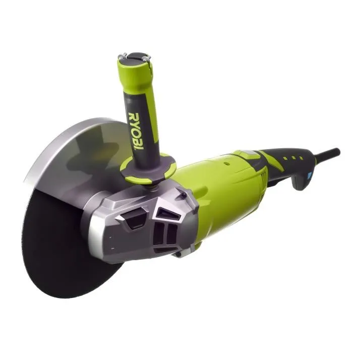 Ryobi Meuleuse d'angle 2000 W 230 mm EAG2000RS avec coffret antichocs, disque métal et clé de service
