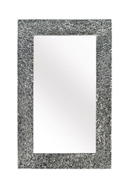 GINER Y COLOMER - Miroir avec cadre en aluminium à relief effet éclaboussures - Dimensions : 95x50 cm (verre) - Cadre 25 cm